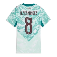 Camiseta Portugal Bruno Fernandes #8 Segunda Equipación Replica Mundial 2026 para mujer mangas cortas